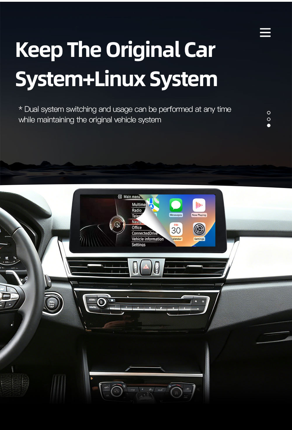 12.3inch Is Suitable for Bmw 2 Series F45 F46 Car Central Control Large Screen Navigation Carplay Player