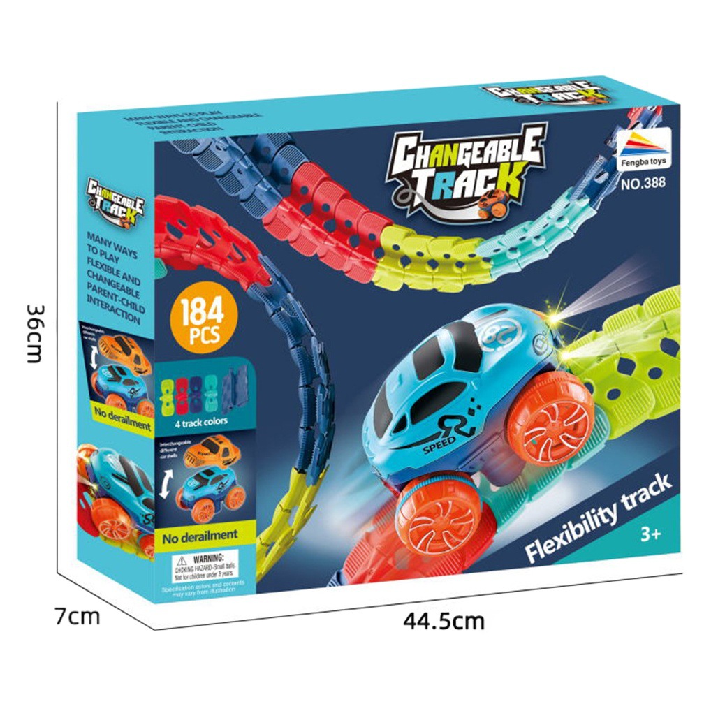 Iluminación transfronteriza inteligencia coche eléctrico variedad Montaña Rusa coche de ferrocarril juguete para niños coche de ferrocarril montado flexible