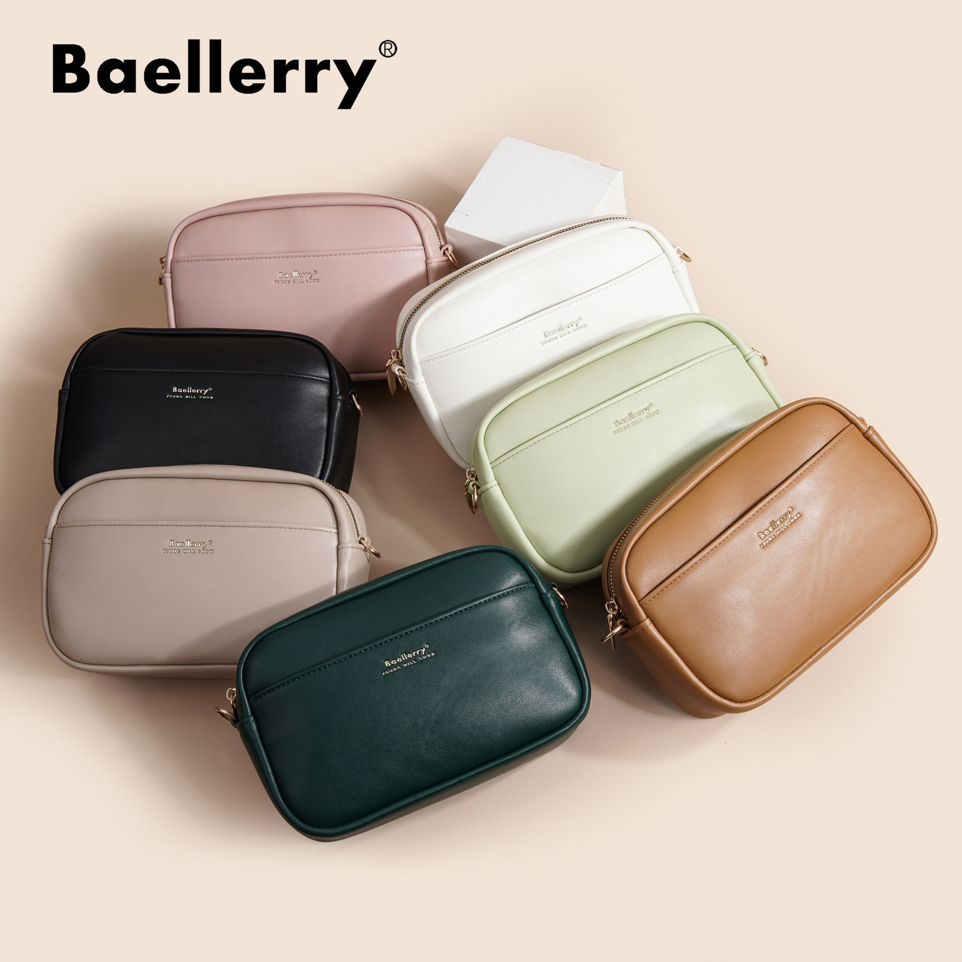 Polyurethane capacious shoulder bag
