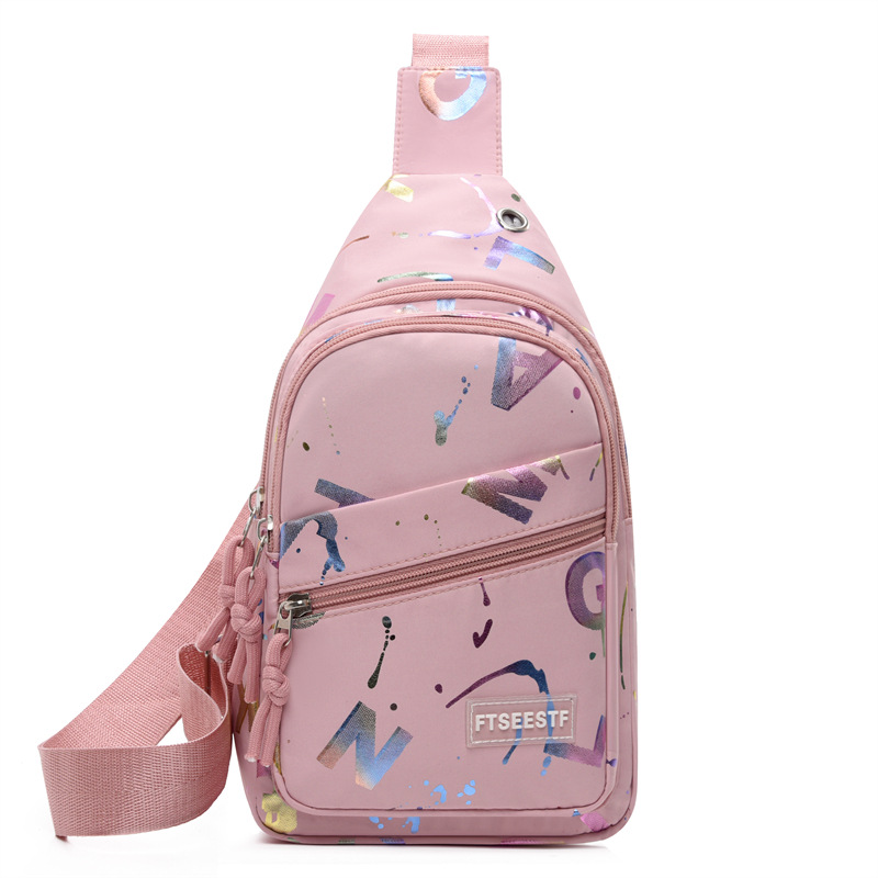 Nuevo bolso de pecho de mujer transfronterizo, moda simple y ligera, bolso de hombro multicapa portátil para viajar, bolso de mochila de teléfono móvil práctico