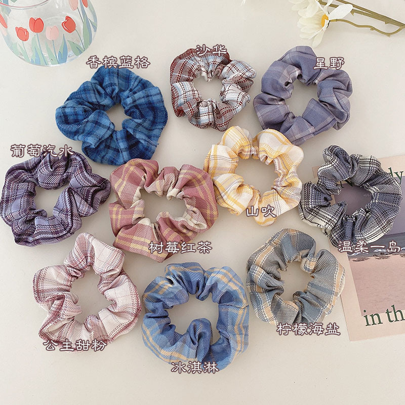 [Procesamiento personalizado] anillo de pelo intestino grueso coreano ins cabeza cuerda cuadrilátero simple red grasa anillo intestino grueso adornamiento de pelo para mujeres