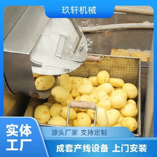 马铃薯条油炸加工生产线 油炸食品生产线 薯条薯片加工设备