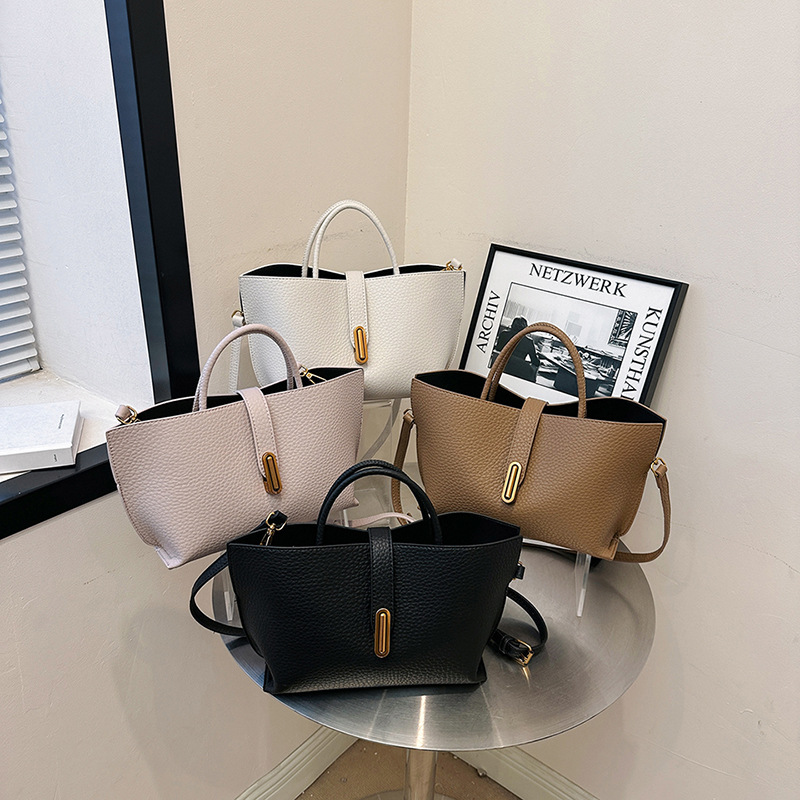 Set da donna Autunno/Inverno 2024 con borsa vintage in stile francese, borsa a tracolla e borsa a spalla, borsa tote semplice_voghion.com