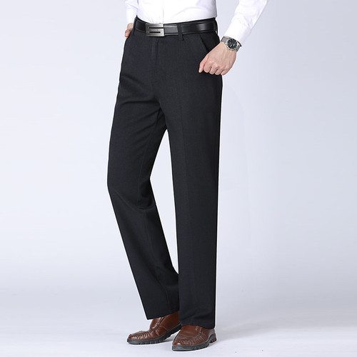 Spring and Autumn Thick Men's Trousers, Men's Middle-Aged and Elderly Men's Pants, Elderly Men's Casual Long Trousers, Men's Straight Leg Suit Pants, Father's Pants