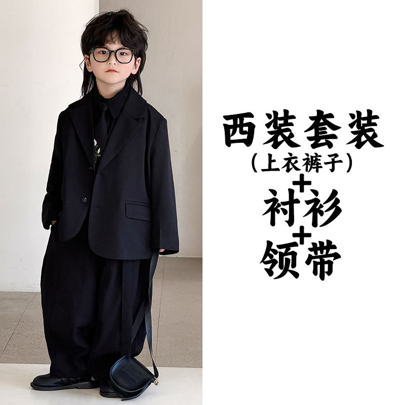 25117 черный костюмный комплект (топ + брюки) + 25128 черная рубашка + галстук-бабочка