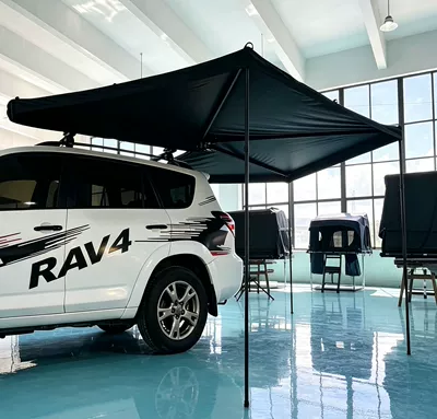 Avtomobil dam çadırları Outdoor Camping, Suv Car Rear - 2m-radius-270-degrees-quick-opening-without-light-5-8-people
