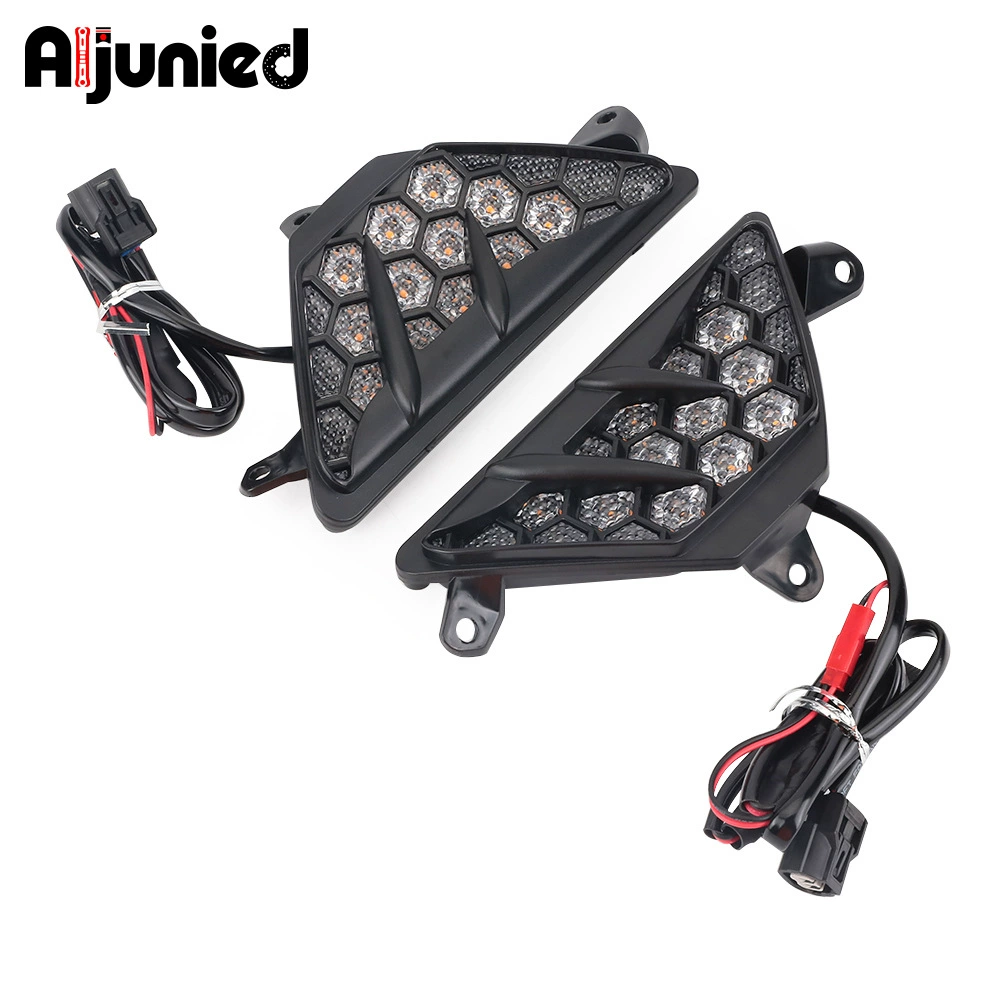 Подходит для мотоциклов Kawasaki Ninja 650 ZX4R ZX25R, светодиодный указатель поворота, сотовый сигнальный свет, зеркало заднего вида