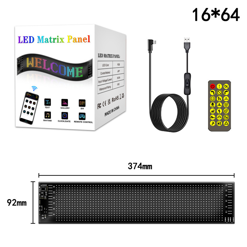 Ojos del diablo lámpara de coche ventana trasera LED pantalla de pantalla suave dinámica LED pantalla flexible