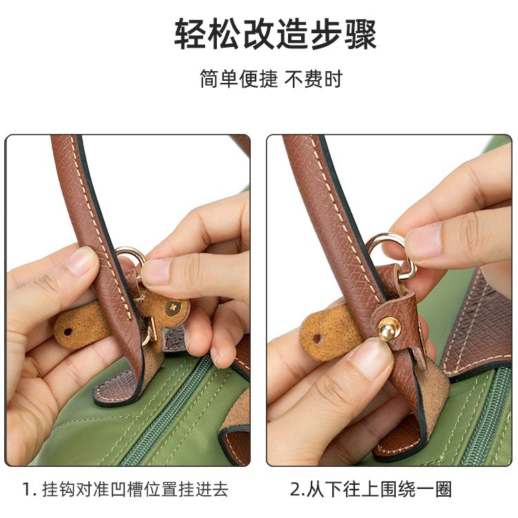 Longqi mini bolso correa de hombro transformación Punch-free mini dumpling bolsa de mango corto transformación crossbody bolsa con accesorios de bricolaje