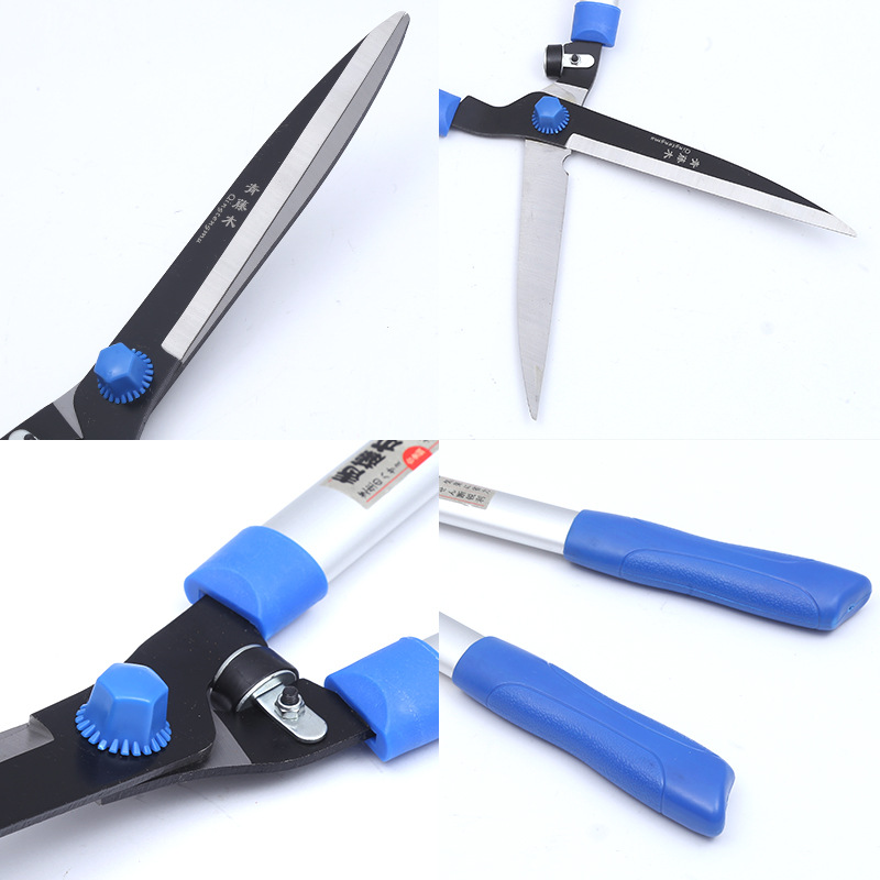 Tijeras de césped de jardín de vid verde Tijeras de acebo Tijeras de aleación de aluminio Fábrica en stock Tijeras de césped de jardín verde