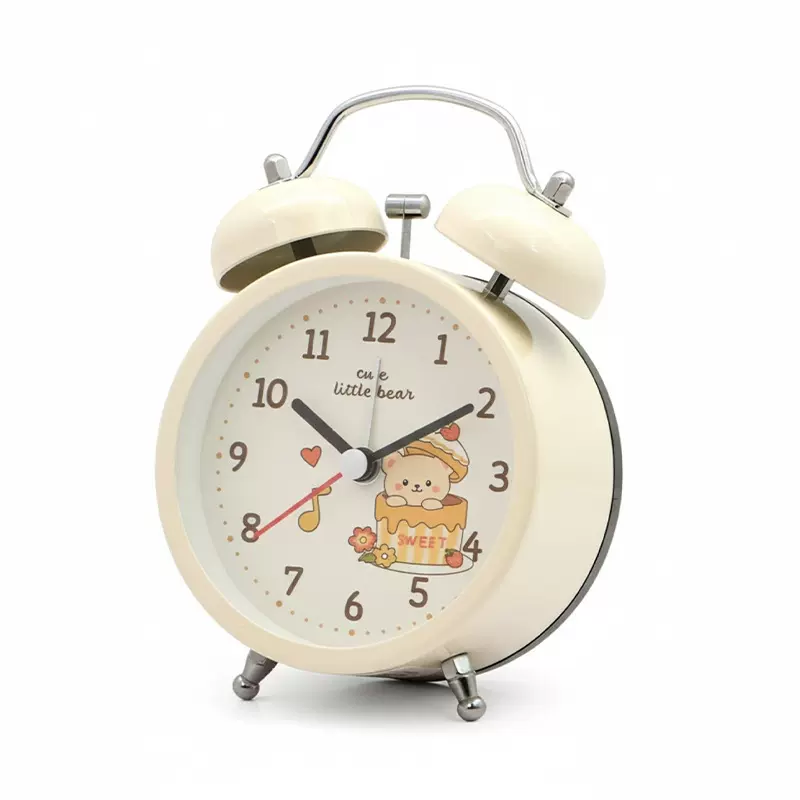 跨境新款经典学生家用打铃小闹钟初高中生卧室用超静音迷你闹钟