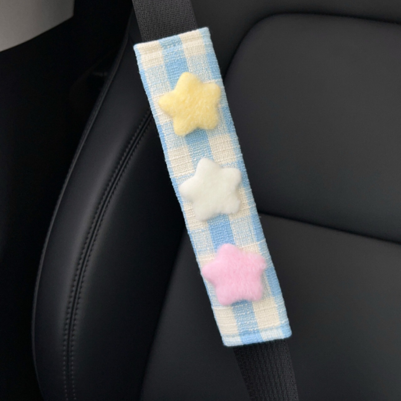 New Pajamas Kitty Cat Plush Doll Car Seat Belt Shoulder Cover Car Interior Supplies New Car Gift
