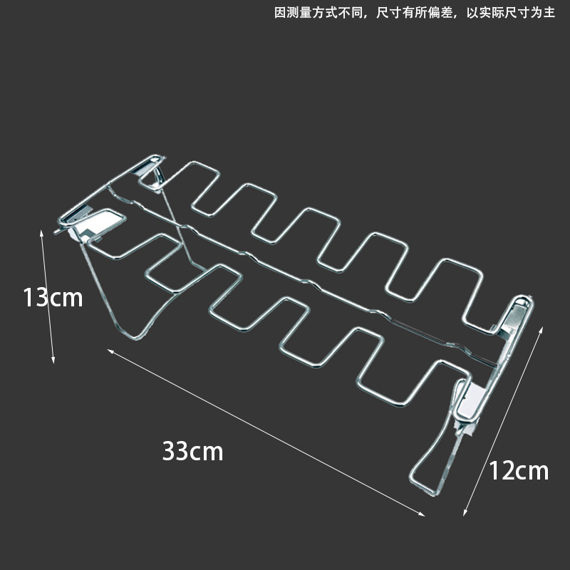 Stainless steel foldable chicken leg rack, chicken barbecue grill, outdoor camping grill, BBQ barbecue tool