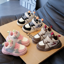 儿童运动鞋2025秋款男童休闲板鞋高帮女童防水老爹鞋童鞋一件代发