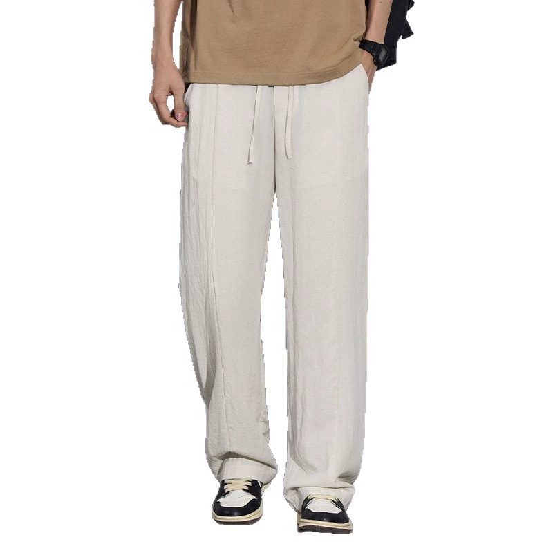 Thin trend breathable trousers, with short sleeve, loose straight fit