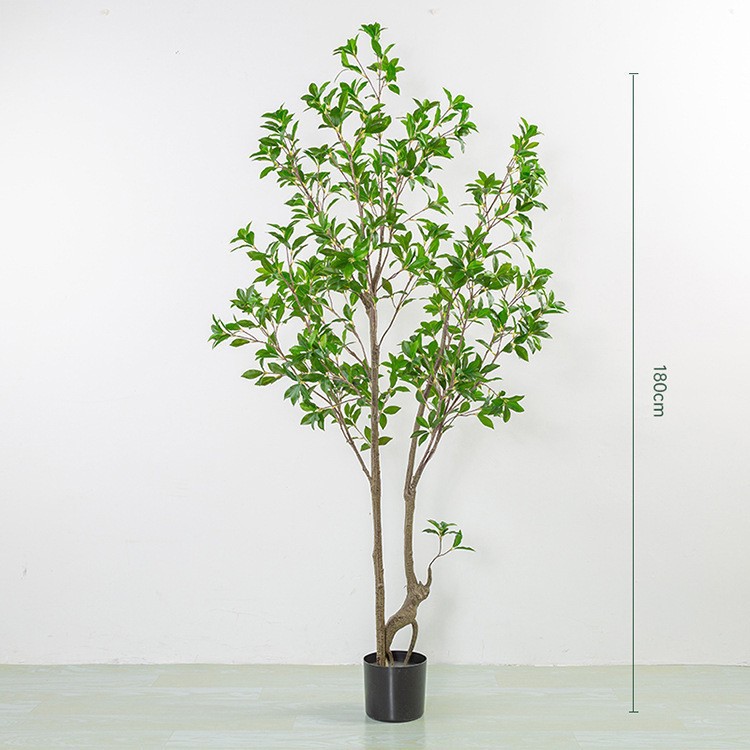 Simulación de plantación verde de plátano de bambú de tortuga grande planta de plantación de ventana interior diseño de ángulo de planta de árbol falso paisajístico