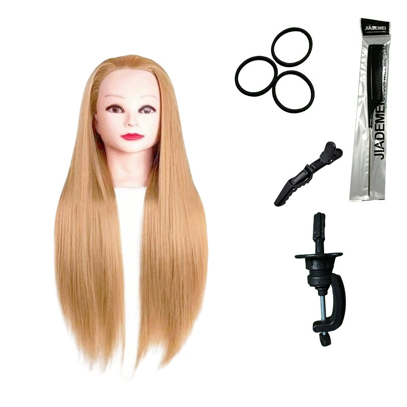 Cabeza de Entrenamiento para Peluquería de Fibra Sintética para Prácticas de Peluquería