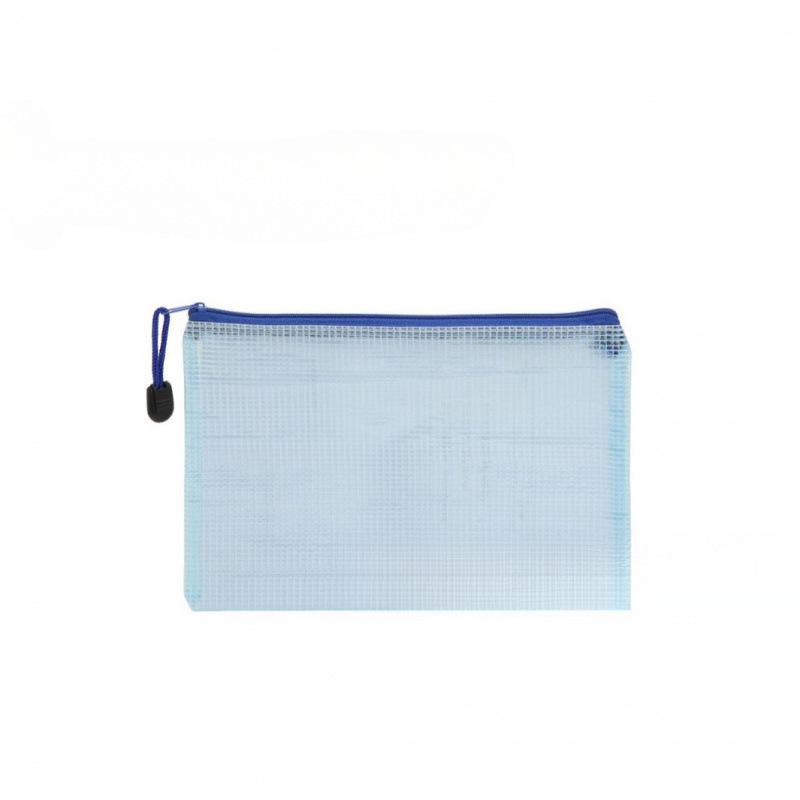 Bolsa azul con zipper azul