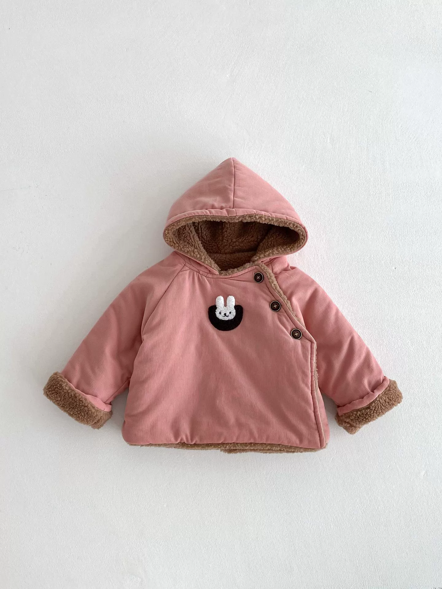 Детская зимняя бархатная пуховка с fleece термобельем