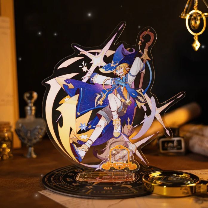 凹凸世界・ファンタジーディスプレイスタンド ゴールドグレイレオアライグマアクリル自家製新作立体装飾飾り|undefined