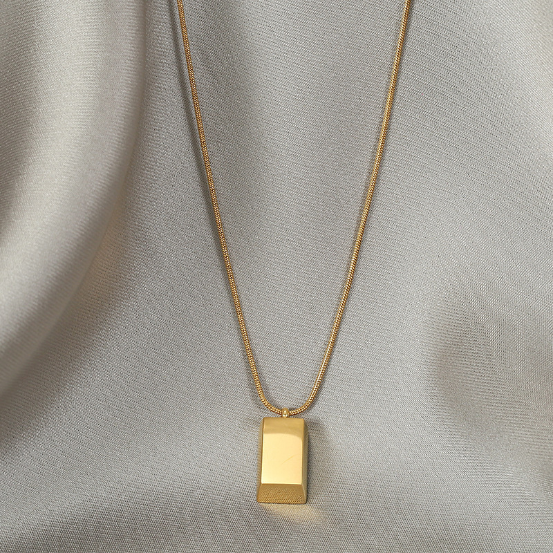 Simple Style Rectangle Titanium Steel Sweater Chain Colorza_colorza_4