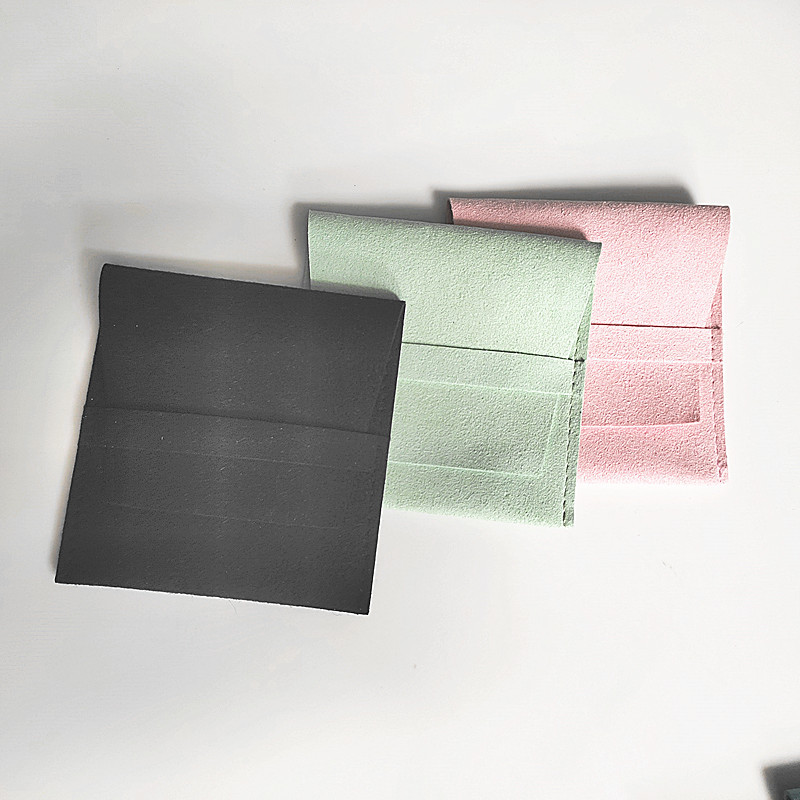 Microfiber velvet bag 8*8cm jewelry bag jewelry bag embossed flip bag earrings necklace storage jewelry bag