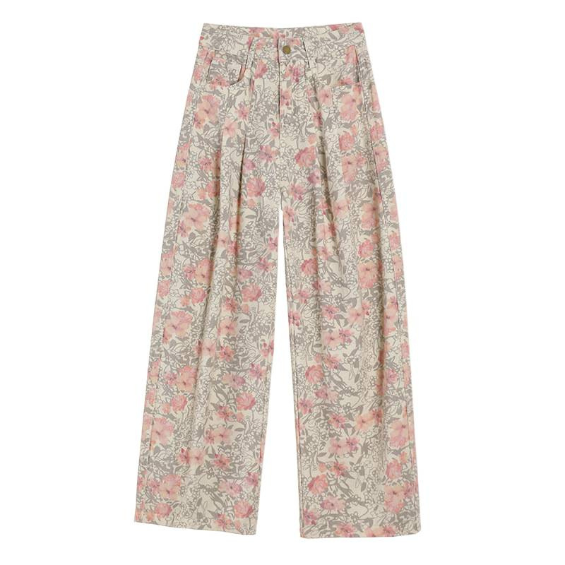 2026 * * diseño jeans pantalones de piernas anchas de cintura alta suelta delgada sensación de caída grande pantalones de verano de mujer image 5