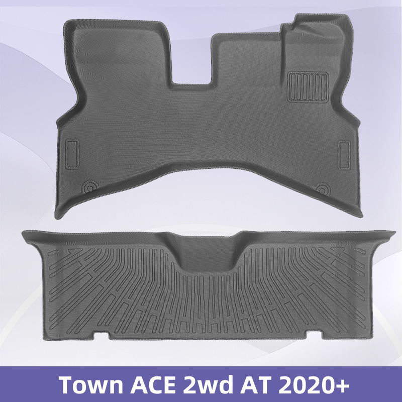 Aplicable a Town ACE 2Wd AT 2020 3D todo el tiempo TPE almohadilla para los pies almohadilla para el maletero almohadilla para el cubo