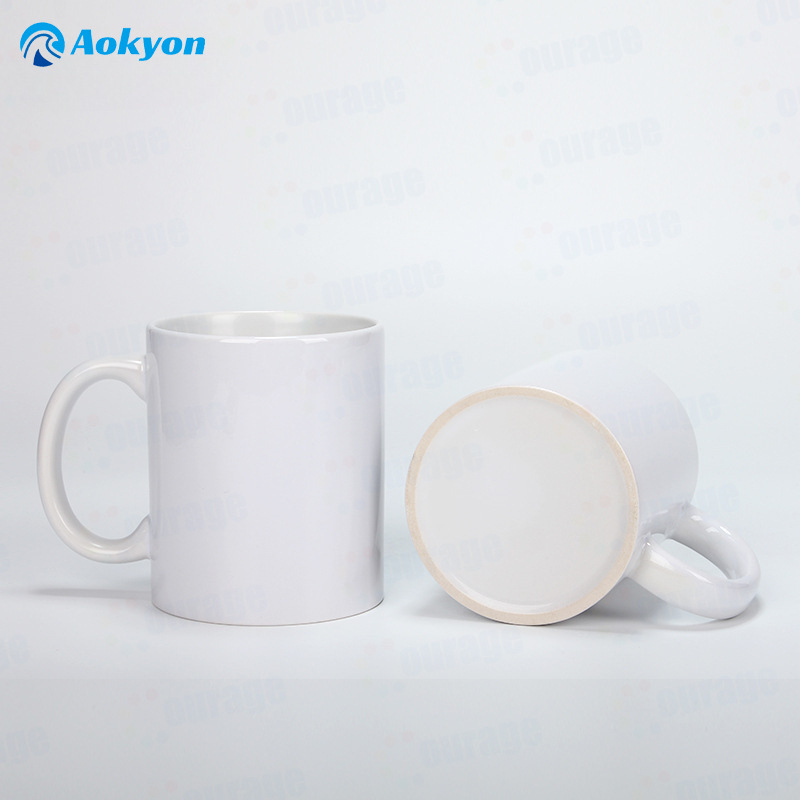 Taza blanca de transferencia térmica 11oz taza recubierta 1 - 2 tazas de cerámica sublimación creativa DIY personalidad regalo taza de agua al por mayor image 5