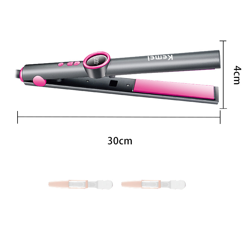 Kemei venta transfronteriza en caliente seco y húmedo rollo recto de doble propósito de velocidad de plantilla térmica eléctrica anión no daña alisador de cabello varilla de cabello para mujeres image 5