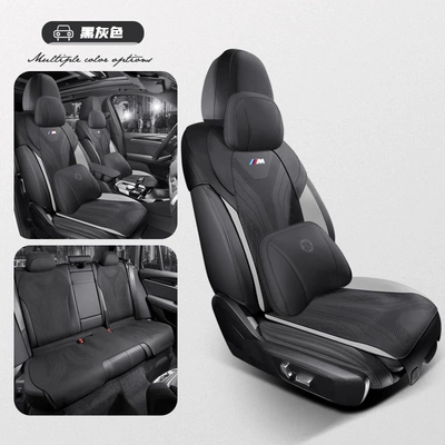 seat cover, Modelə uyğun (Original) oturacaq örtükləri - black-gray-deluxe-edition-bmw-x3-special-five-seats