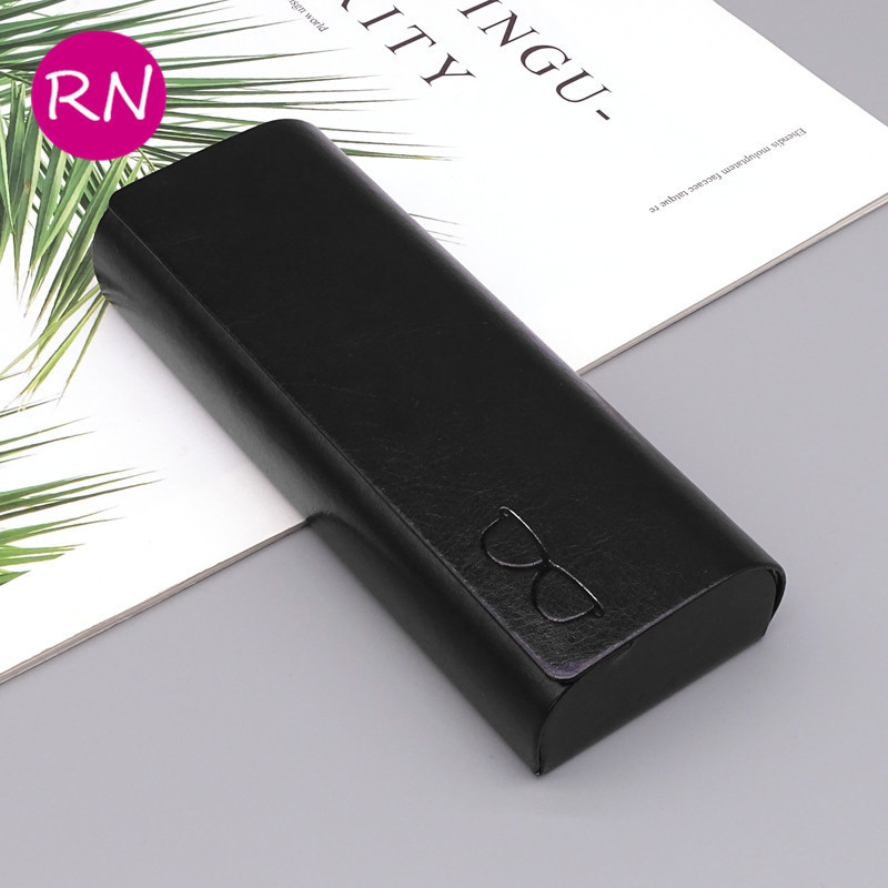 新しいハイエンドのシンプルなレザーメガネケース、耐圧近視メガネケース、ファッショナブルな大容量メガネ収納ボックス