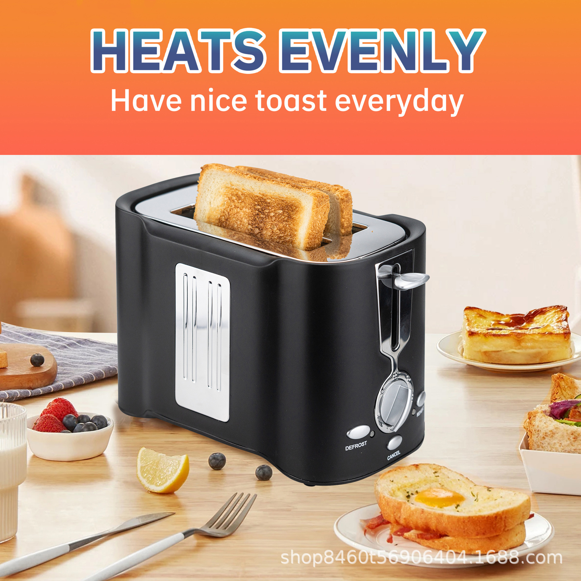 Cross-Border Export 110V Toaster Toaster Cross-Border Mini Breakfast Machine Ready-Made Bread Machine Artifact