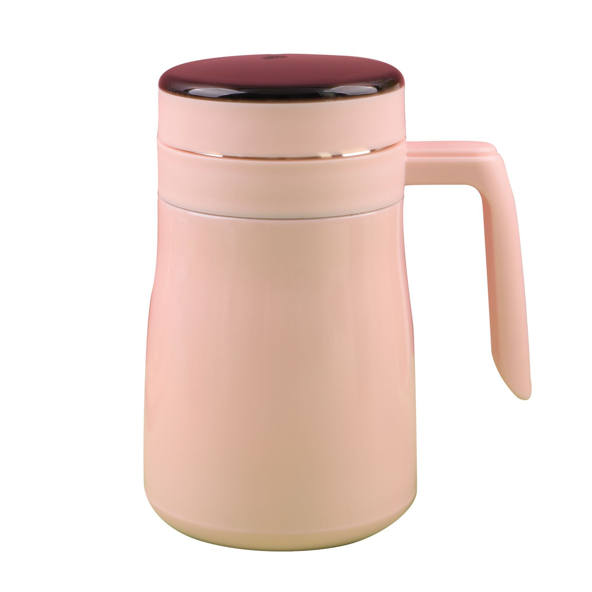 Comercio exterior 304 taza de café de aislamiento de acero inoxidable de temperatura inteligente separación de té de oficina con mango de taza de té