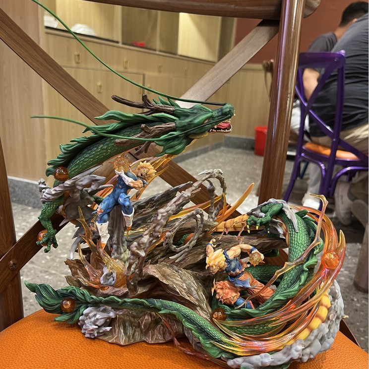 超级赛亚人 LS天地对决 悟空vs贝吉塔 神龙特效对波场景 盒装手办|undefined