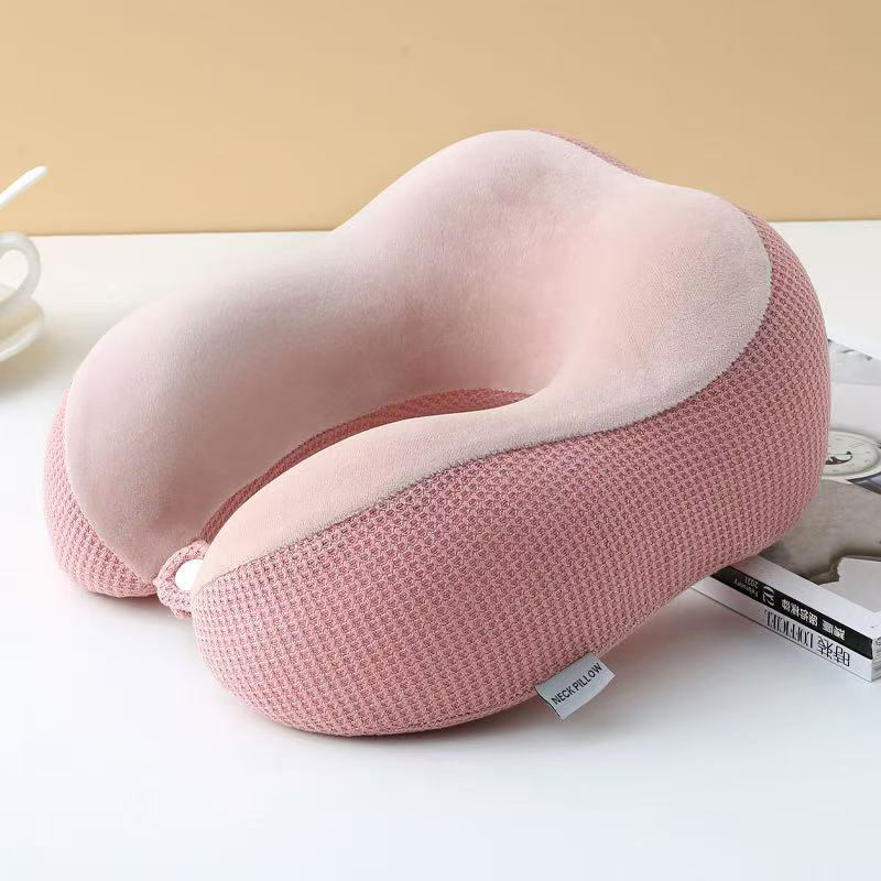 Waffle-Gu almohada de cuello almohada de cuello almohada de memoria almohada de cuello almohada de algodón para estudiantes viajar para dormir almohada en forma de U almohada cervical para dormir lateral