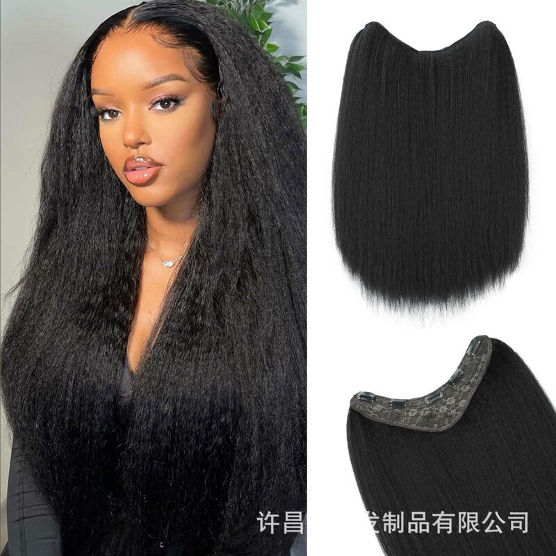 European and American Cross-Border Long Straight Hair Extensions V-Shaped Invisible Traceless 5-Card One-Piece Wig Yaki Clip Hair European and American Cross-Border Long Straight Hair Extensions V-Shaped Invisible Traceless 5-Card One-Piece Wig Yaki Clip Hair