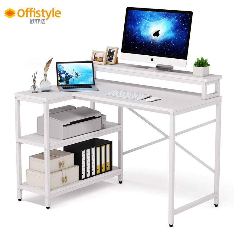 Changzhou manufacturers export cross-border simple table writing table with storage rack keyboard tray study table
