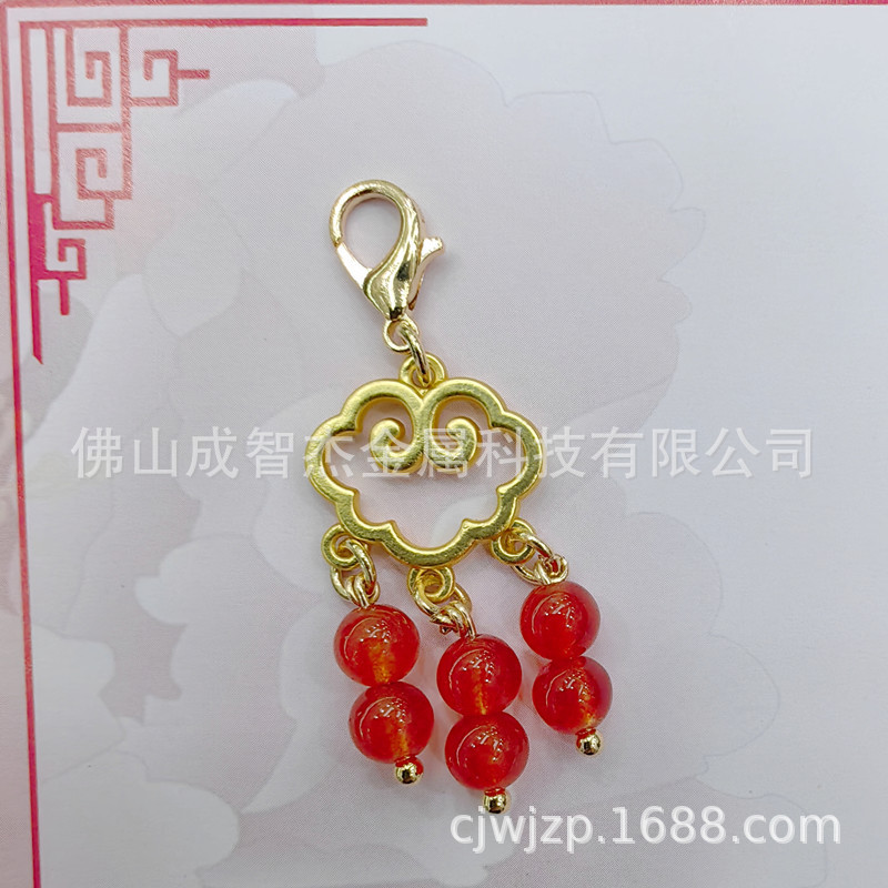 国风服饰扣霞光云锦压襟钮扣挂件6款 新中式服装配件 优雅自芳华