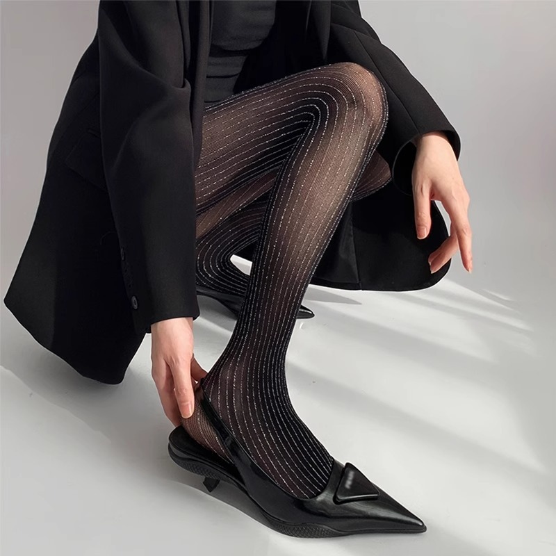 Retro black summer thin sexy tights