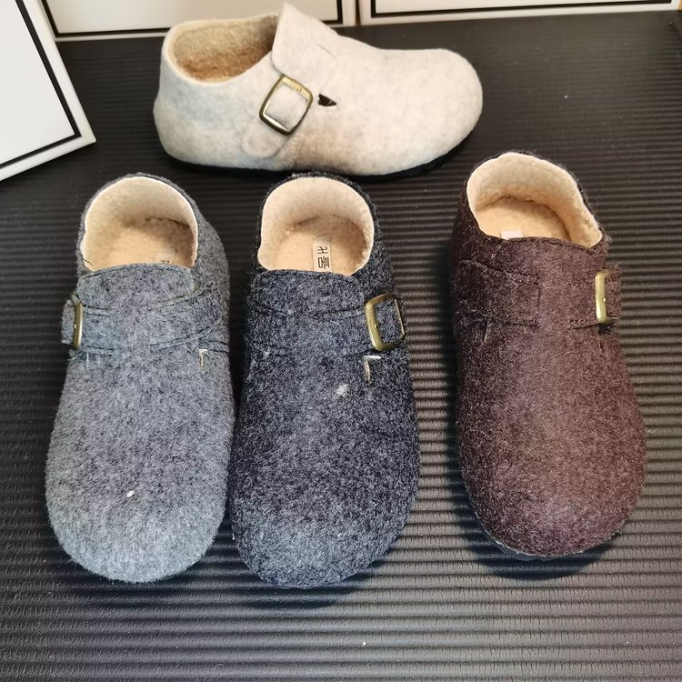 fleece-lined Flat Cotton Shoes Women's Shoes Winter New Arrival Doug Shoes Burken Shoes Bag Heeled Mao Mao Shoes Warm Flat Pregnant Women's Shoes