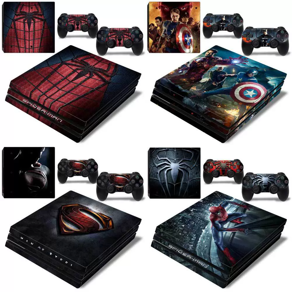 Консоль игр полнотелый корпус, наклейка, Marvel, не оставляет клей
