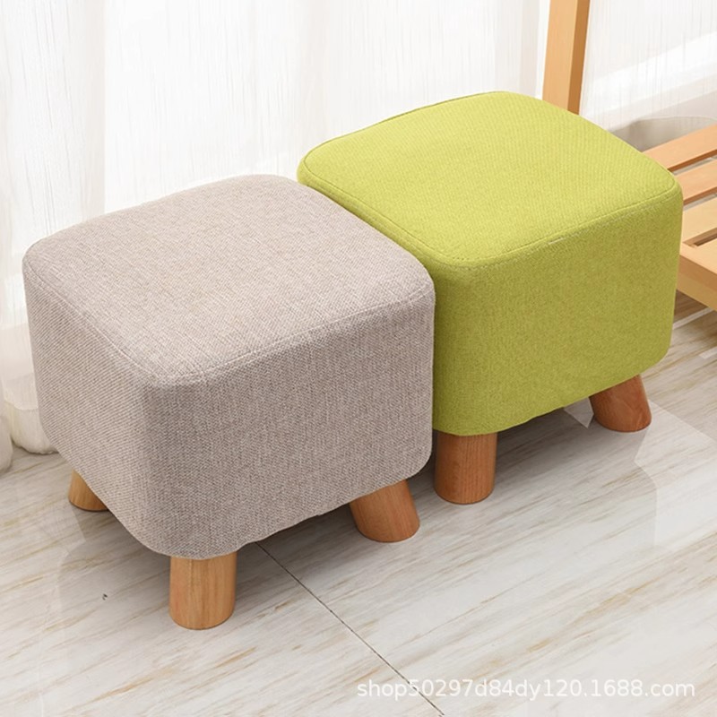 实木矮凳家用门口换鞋凳简约客厅茶几凳沙发凳布艺小板凳坐墩凳子