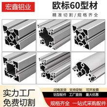 铝型材6060欧标双槽工业铝型材 铝合工业型材 6060欧标铝型材