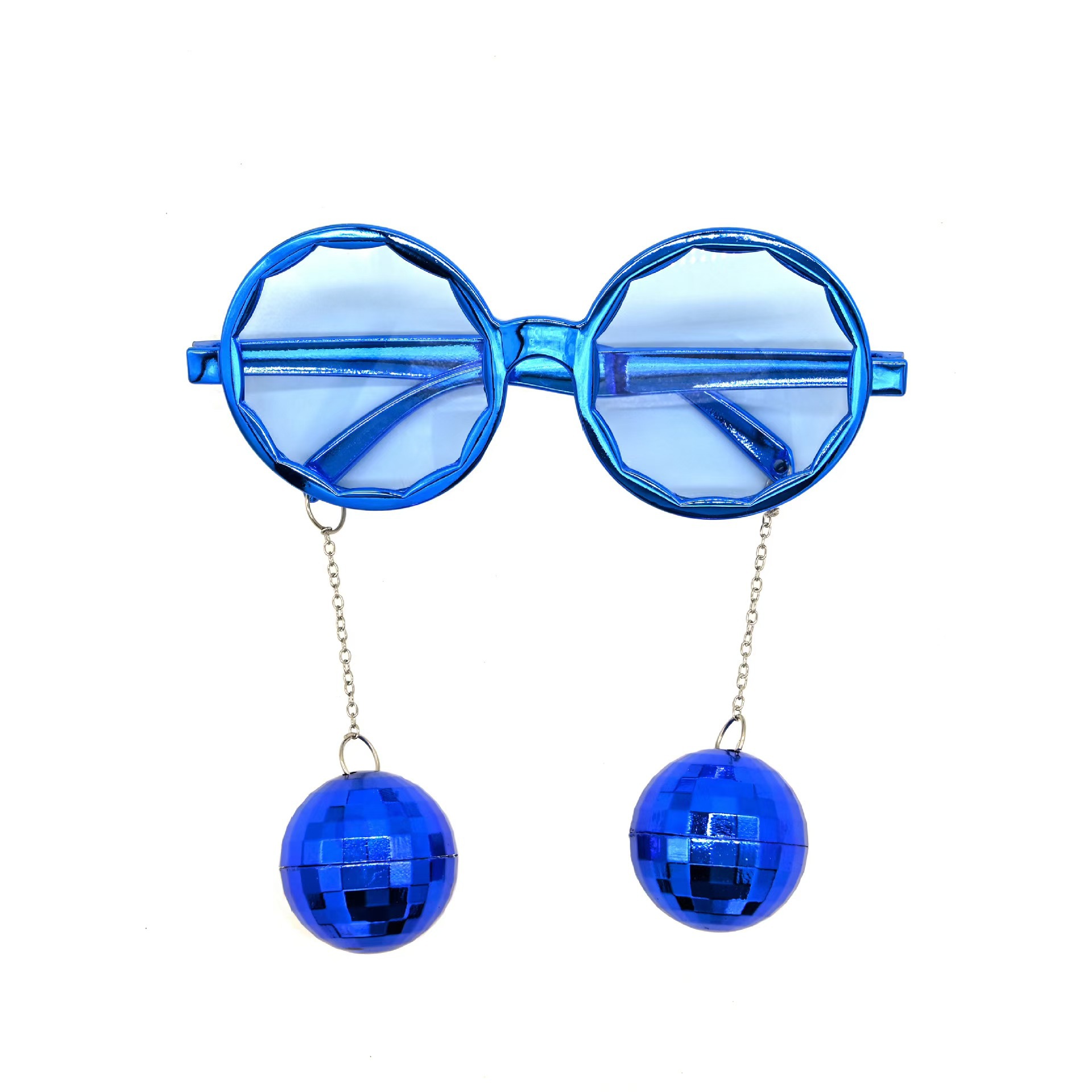 Cross-border single party gafas de bola especular bola láser tridimensional disco bola reflectante bola colgante gafas de cadena
