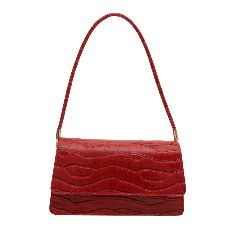 Temperamento simple, moda, cocodrilo, bolsas debajo de las axilas, mujeres, 2025 primavera, nueva bolsa de hombro, bolsas de mano de moda