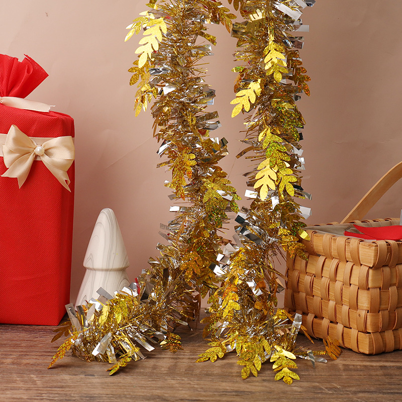 Cruzar la frontera nuevo estilo cifrado Garland mate trigo oreja color raya lana raya cinta vacaciones diseño fiesta Día de Año Nuevo decoración de Navidad