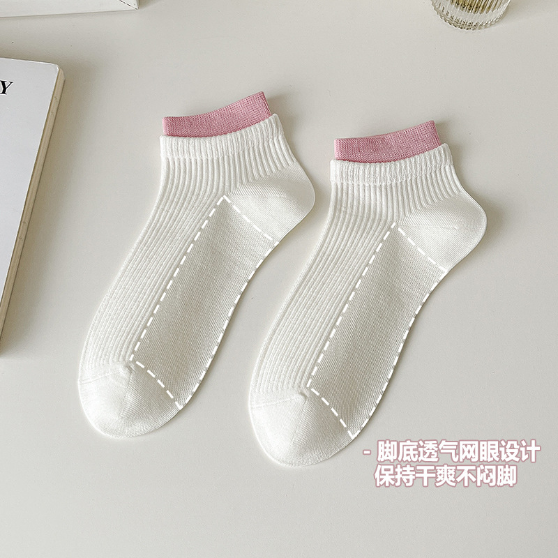 Calcetines de algodón para mujer calcetines de primavera y verano calcetines de tobillo finos de verano calcetines cortos de algodón de malla para mujer calcetines de mujer Zhuji