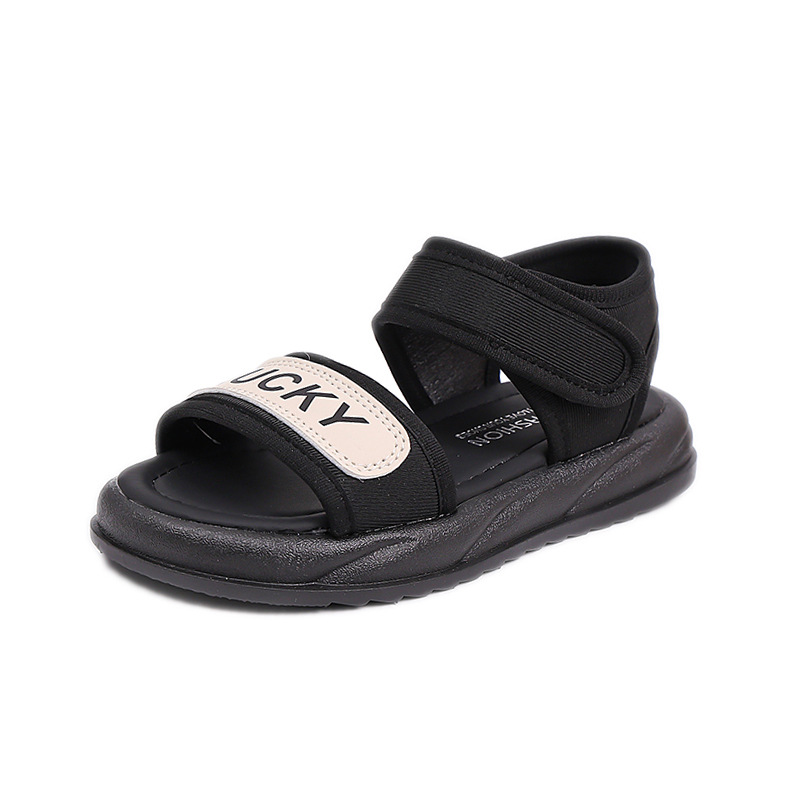 Sandalias para niñas 2025 verano nuevo estilo zapatos de playa con punta abierta y suela blanda para niños grandes sandalias para niñas zapatos de princesa marea image 6