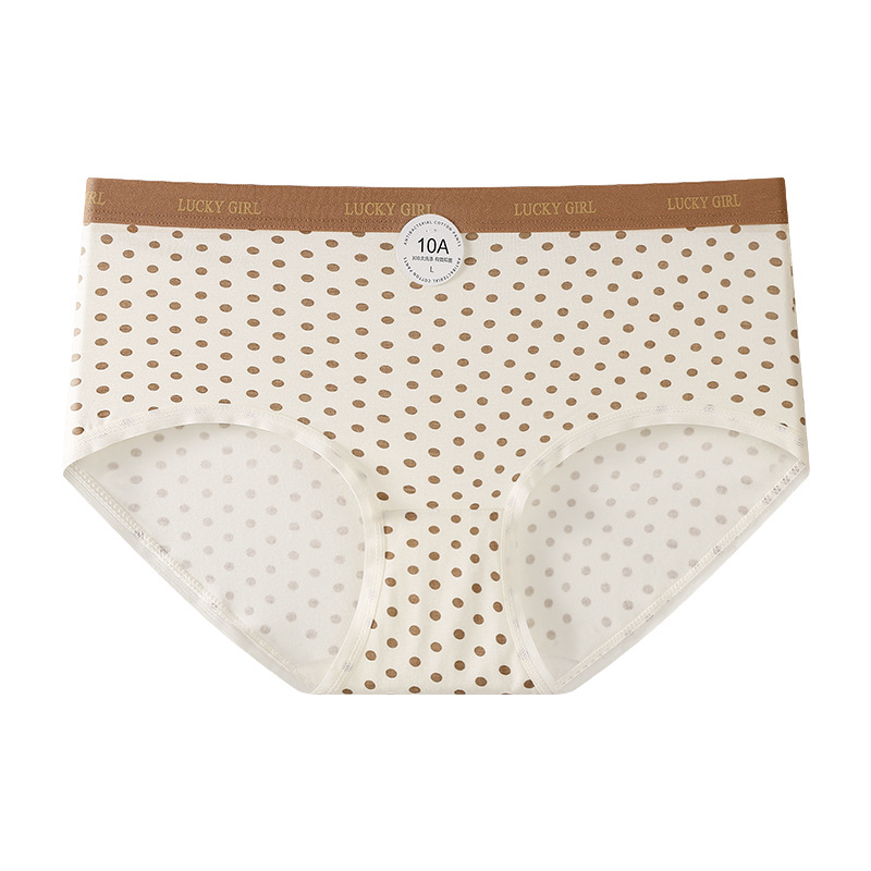Ropa interior de mujer de moda y sencilla cintura media 10A antibacteriano transpirable algodón entrepierna inferior agradable para la piel bolsa elástica cadera ropa interior de niña image 9